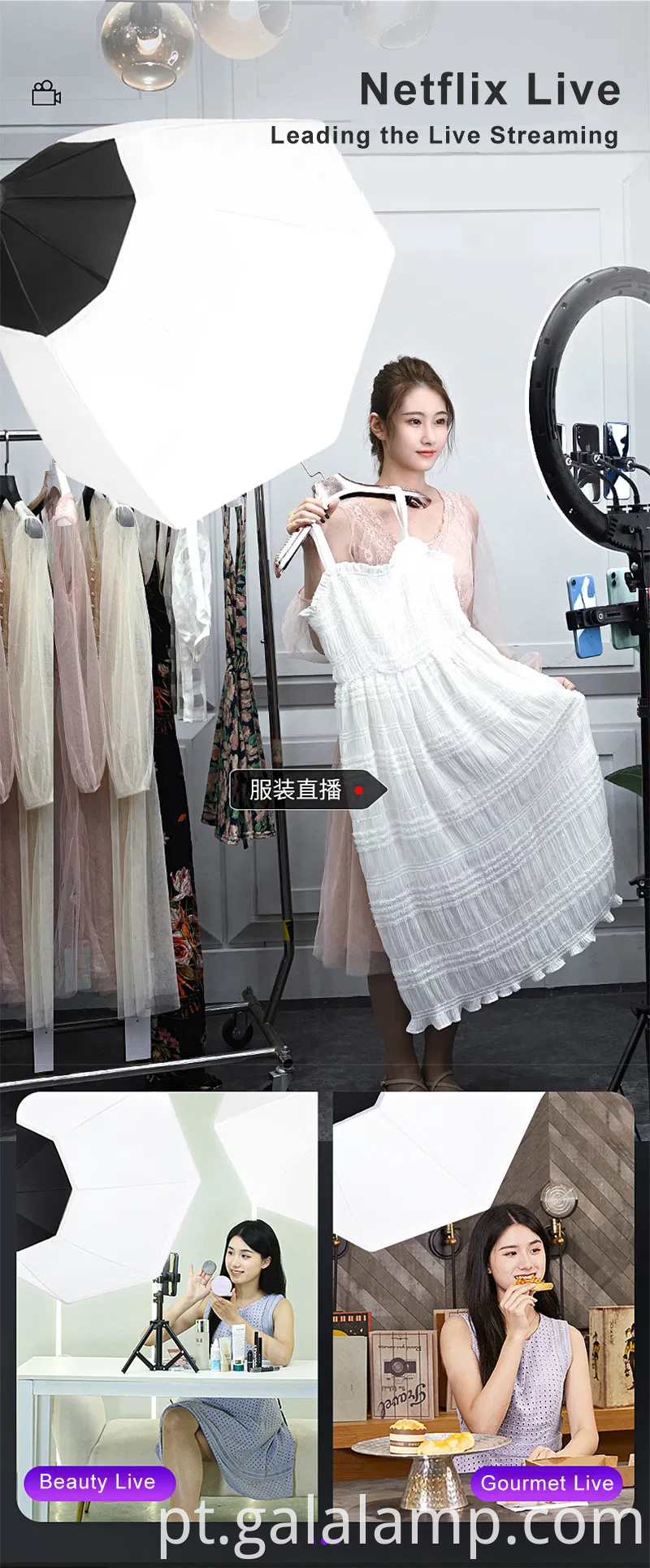 Softbox Professional Octagon para iluminação fotográfica de Monte Bowens